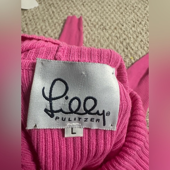 Lilly Pulitzer  Pink Knit Sweater size L - Picture 5 of 6